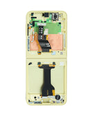 Compra la pantalla original con marco en color amarillo para Samsung Galaxy Z Flip 6 en Guatemala, ideales para reparaciones en talleres especializados.