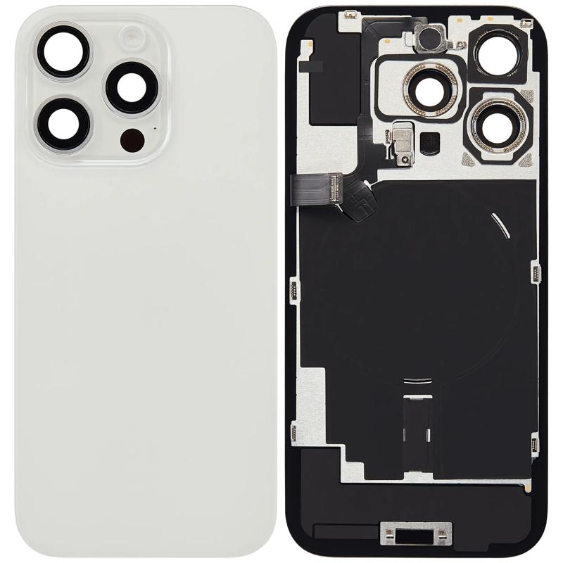 Compra la tapa trasera con placa de acero y carga NFC inalámbrico para iPhone 16 Pro en Guatemala.