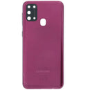 Tapa trasera original Samsung Galaxy M31 roja con lente de cámara, repuesto M315.