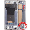 Chasis medio Samsung Galaxy S25 Edge 5G, color Titanium Icyblue/Silver, repuesto para reparación.