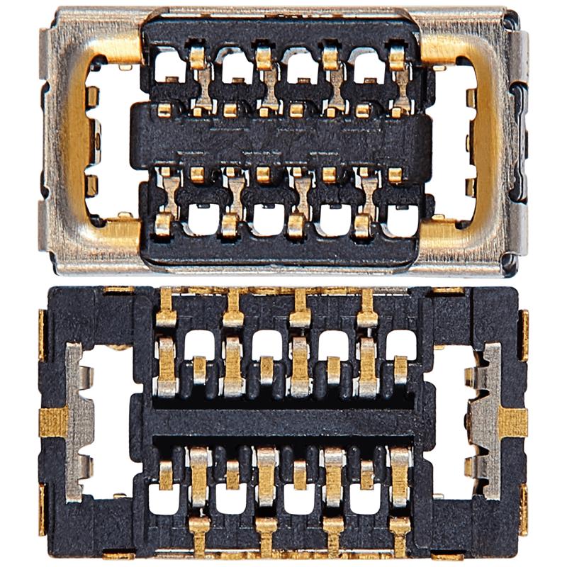Reparación de antena de ondas milimétricas con conector FPC de 8 pines para iPhone 13 en Guatemala.