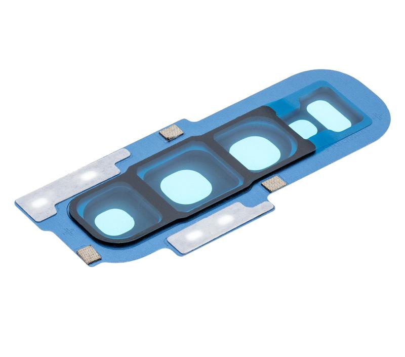 Lente de camara trasera con anillo de cubierta para Samsung Galaxy S10 (Azul)