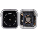 Tapa trasera plateada usada Apple Watch Series 5 44mm (A2095, A2157) de aluminio, repuesto para reparación.
