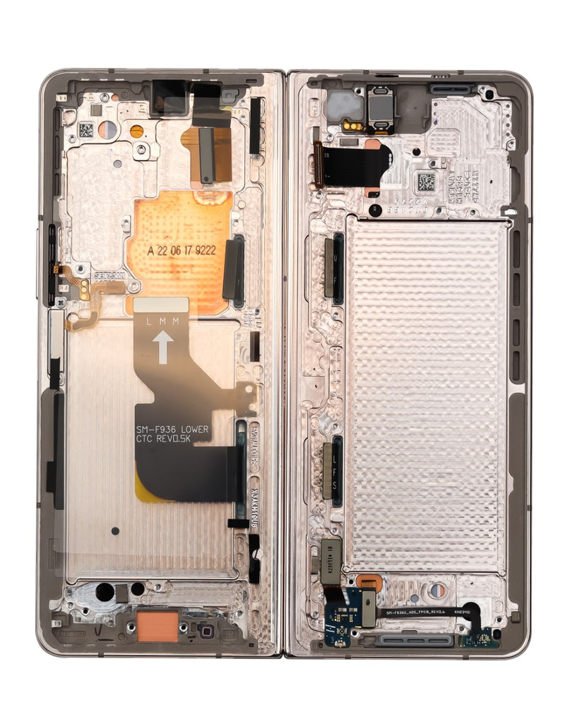 Pantalla original con marco Samsung Galaxy Z Fold 4 F936 5G 2022 (BEIGE) OLED en Guatemala, mayorista de pantallas originales para reparaciones de Galaxy Z Fold 4.