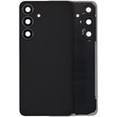 Tapa trasera Jet Black para Samsung Galaxy S25 FE con lente de cámara, repuesto de vidrio trasero.