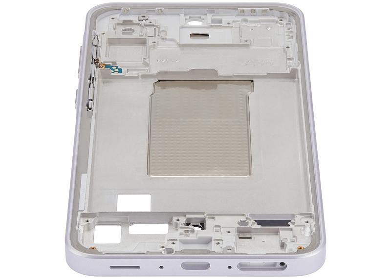 Encuentra la carcasa media Samsung Galaxy A36 5G (A366 / 2025) en Guatemala para reparaciones y repuestos, disponible en color lavanda.