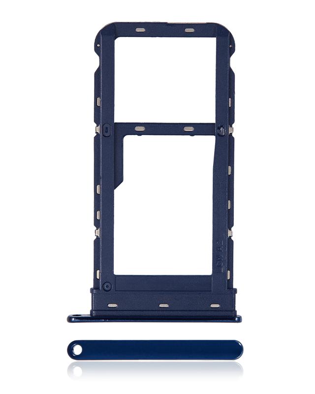 Bandeja de tarjeta SIM azul Capri para Motorola Moto G8 disponible en Guatemala, contáctanos para reparaciones y repuestos.