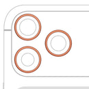 Aros de cámara trasera Cosmic Orange para iPhone 17 Pro/Pro Max, paquete de 3 piezas.