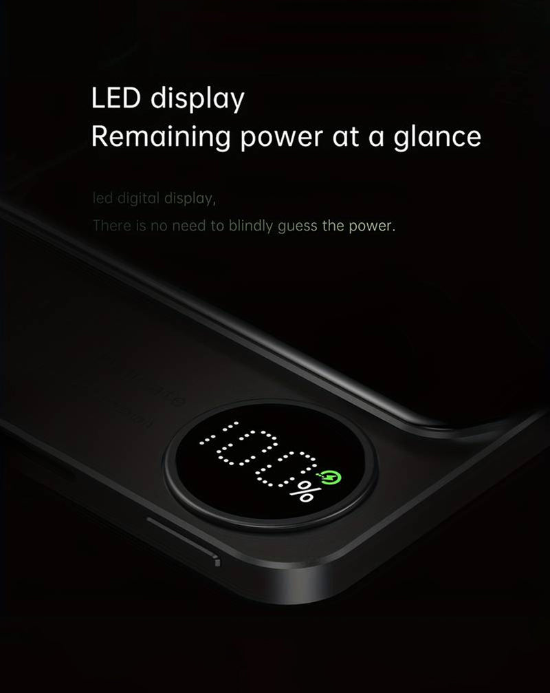 Encuentra el PowerBank inalámbrico magnético con display LED de 10000mAh en Guatemala.