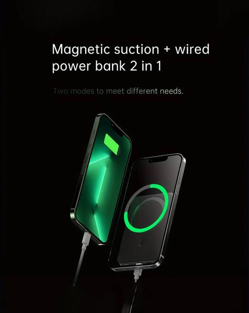 Encuentra el PowerBank magnético inalámbrico de 10000mAh con display LED en Guatemala, ideal para recargar tus dispositivos en cualquier lugar.
