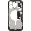 Chasis medio iPhone 15 Pro Max A3105 Black Titanium usado con puerto de carga y pequeñas partes internas para reparación, repuesto.