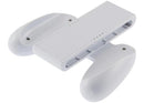 Hand grip blanco ergonómico para Nintendo Switch 2, mejora el agarre de los Joy-Con para una experiencia de juego cómoda.
