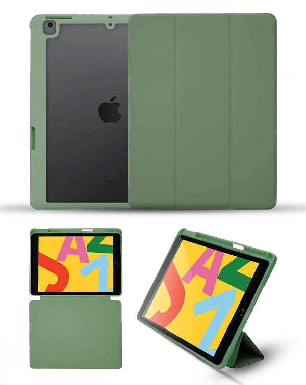 Encuentra la funda magnética inteligente para iPad Mini 6/7 en Guatemala, al mayoreo en SlowBack, disponible en color verde oscuro.