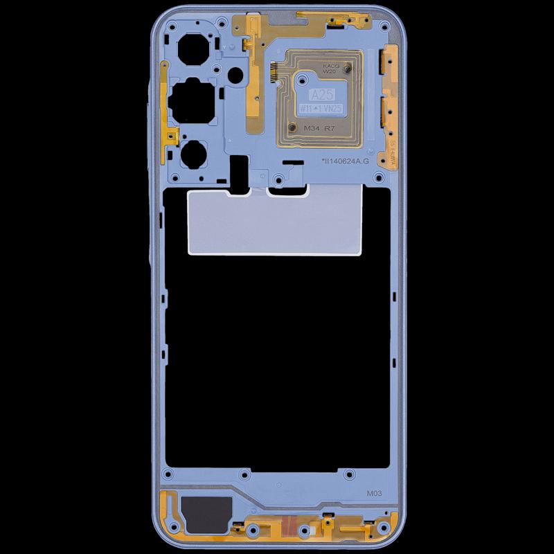 Encuentra la carcasa intermedia Samsung Galaxy A25 5G (A256 / 2023) en Guatemala para reparaciones y reemplazos al mejor precio.