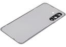 Tapa trasera gris claro para Samsung Galaxy A56 5G (SM-A566) con lente de cámara, repuesto Aftermarket Plus.