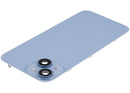 Tapa trasera azul brillante para iPhone 14 (A2649) con MagSafe, NFC y flash flex, repuesto.