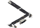 Flex cable de puerto de carga negro para iPhone 16 Plus disponible para reparaciones en Guatemala.