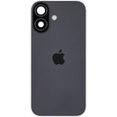 Tapa trasera original iPhone 17 negra con logo Apple, compatible MagSafe y NFC, ideal para reparación de back cover.