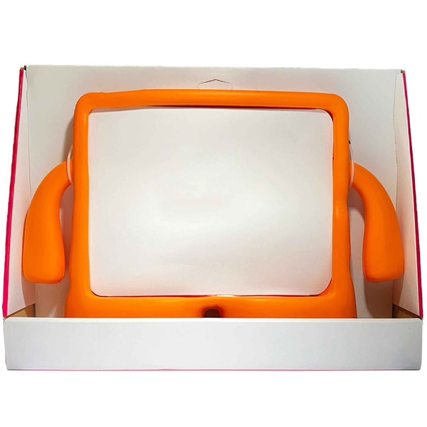 Encuentra la funda protectora infantil color naranja para iPad en Guatemala, al mejor precio en tiendas de accesorios Apple y mayoristas.