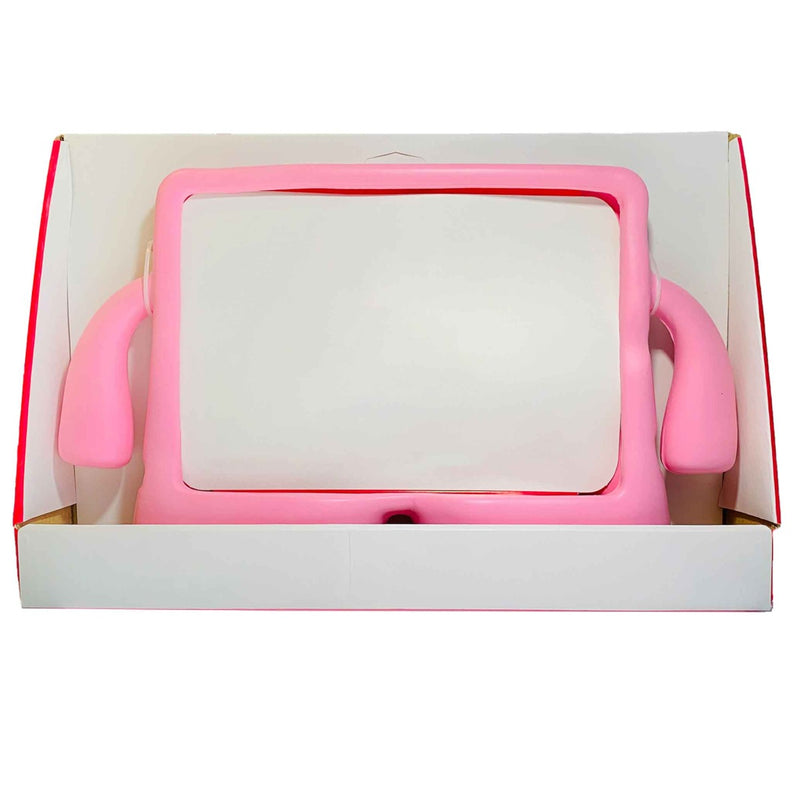 Encuentra la mejor funda protectora infantil color rosa claro para iPad en Guatemala con SlowBack, mayorista de accesorios Apple.