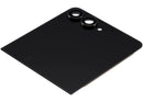 Pantalla OLED externa negra refurbished para Samsung Galaxy Z Flip 7 5G, ideal para reparación de display roto.
