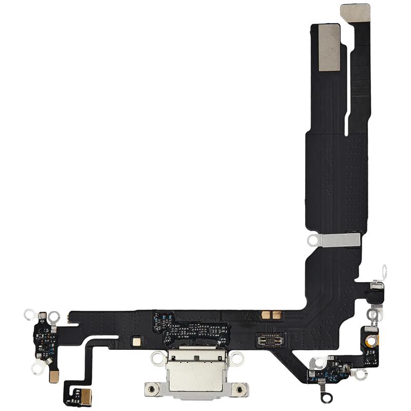 Reparación de puerto de carga flexible para iPhone 16 en Guatemala, venta al mayor de cables Aftermarket Plus en blanco con garantía.
