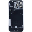 Tapa trasera con placa de acero con carga inalambrica NFC MagSafe y flex de linterna compatible para iPhone 16 Pro Max (original) (Titanio blanco)