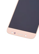 Pantalla Samsung Galaxy J7 Pro (J730) dorada original Service Pack, con display LCD y marco.