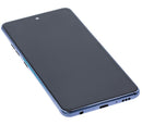 Pantalla LCD refurbished negra para LG Q92 5G (Q920) con marco, ideal para reparación de pantalla rota.