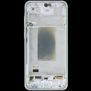 Pantalla OLED con marco para Samsung Galaxy A36 5G (A366) en color lima, repuesto para reparación.