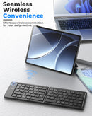 Teclado plegable VEN-DENS VD-KB001 inalámbrico negro, diseño compacto ideal para viajes y productividad móvil.