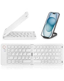 Teclado plegable VEN-DENS VD-KB001 blanco inalámbrico, diseño compacto y portátil para viaje.