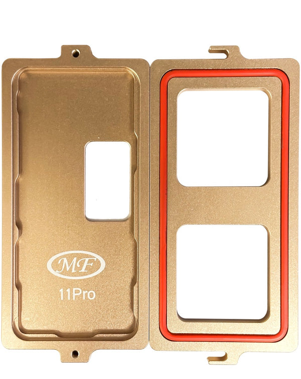 Encuentra el mejor molde de presión para alineación y laminado de LCD de iPhone 11 Pro en Guatemala, ideal para reparaciones en talleres y mayoristas de celulares.