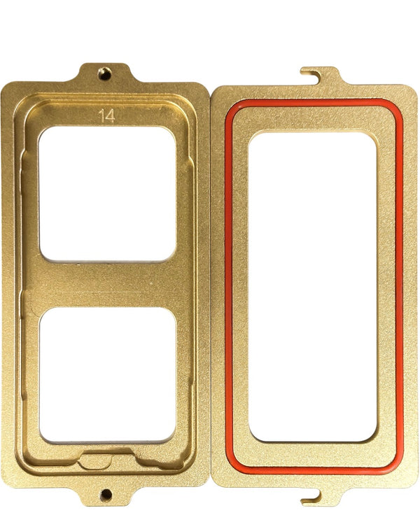 Encuentra el mejor molde de presión para alineación LCD y laminado de iPhone 14 en Guatemala.