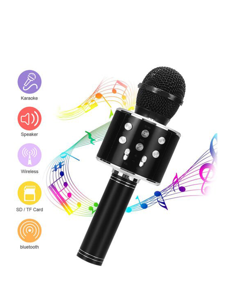Microfono karaoke con altavoz (Negro)