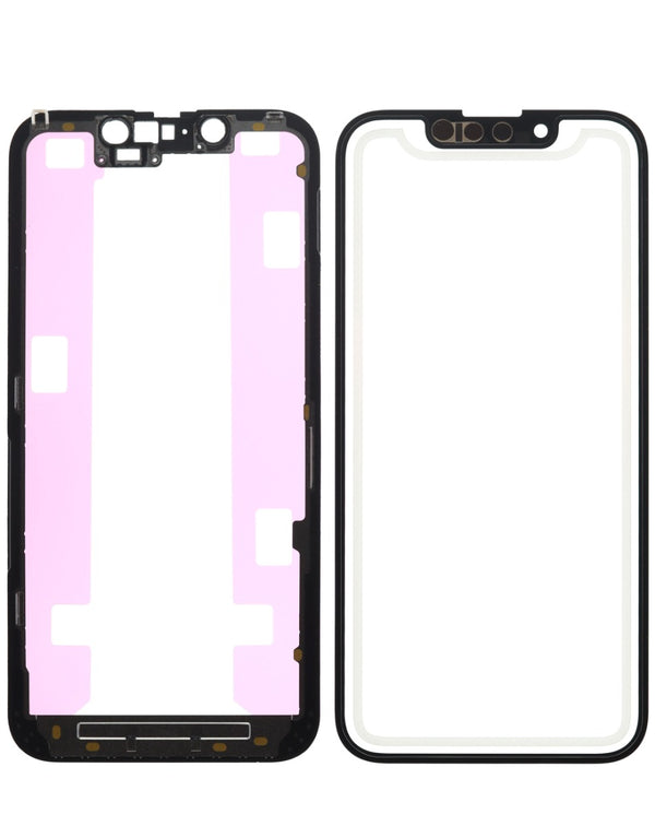 Compra el 3en1 vidrio frontal, marco y OCA Premium para iPhone 13 Mini en Guatemala, ideal para reparaciones en talleres especializados.