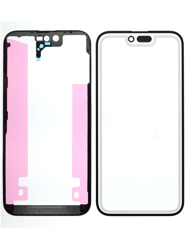 Compra el kit 3 en 1 de vidrio frontal, marco y OCA para iPhone 14 Pro Max en Guatemala al mejor precio.