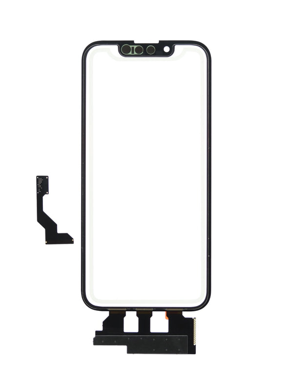 Encuentra el kit 4 en 1 (vidrio frontal + marco + touch corto + OCA) para iPhone 13 Mini en Guatemala, ideal para reparaciones sin transferencia de IC.