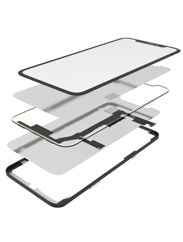 Reparación de pantalla 4 en 1 para iPhone XS Max con Oca Pro en Guatemala.