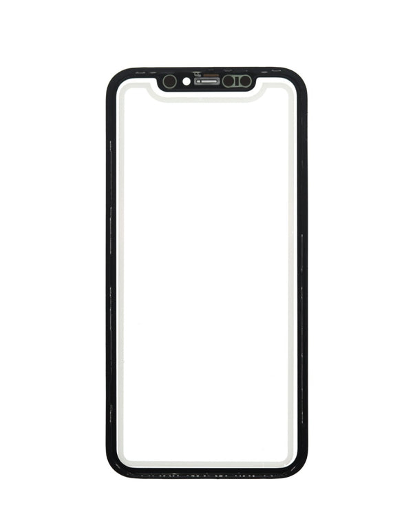 Reparación de vidrio frontal con OCA y marco metálico para iPhone 11 en Guatemala.