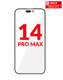 Encuentra vidrios frontales G+ Oca Pro para reparaciones de iPhone 14 Pro Max en Guatemala al mejor precio en pack de 5 unidades.