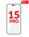 Venta de pack de 5 vidrios frontales con OCA para iPhone 15 Pro en Guatemala, ideal para reparaciones en talleres especializados.