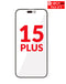 Vidrio frontal con OCA iPhone 15 Plus ideal para reparaciones en Guatemala al por mayor, incluye pack de 5 unidades.