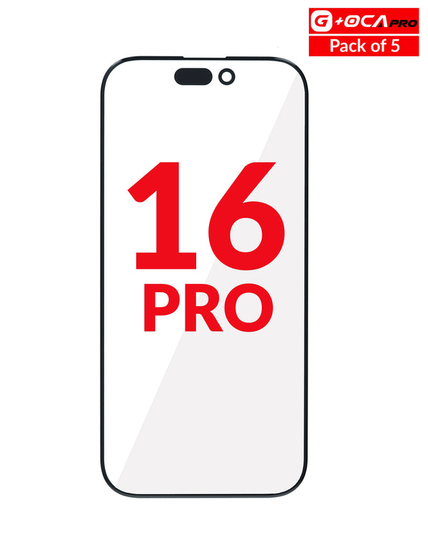 Reparación de vidrio frontal con OCA para iPhone 16 Pro en Guatemala.
