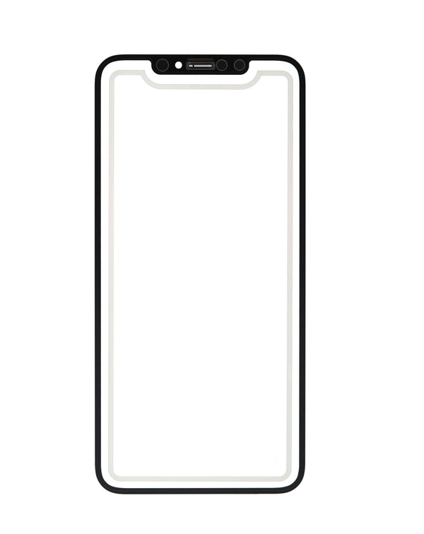 Paquete de 5 vidrios frontales con OCA para iPhone XS Max, ideal para reparaciones en Guatemala.