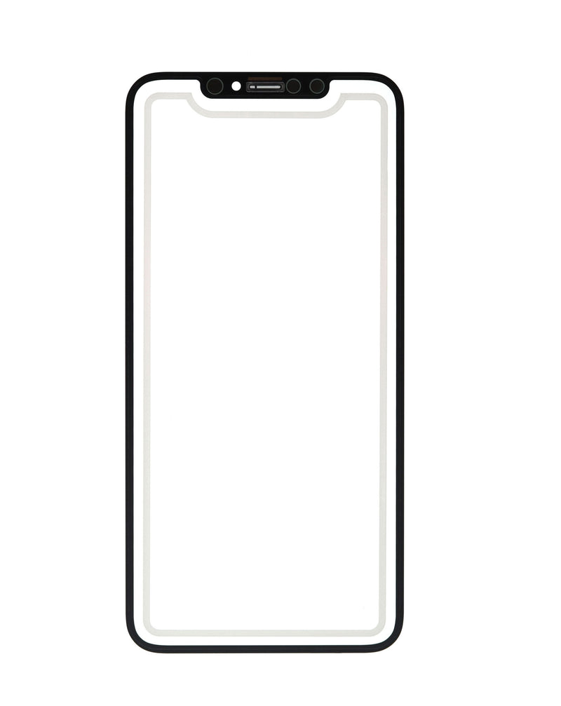 Paquete de 5 vidrios frontales con OCA para iPhone XS Max, ideal para reparaciones en Guatemala.
