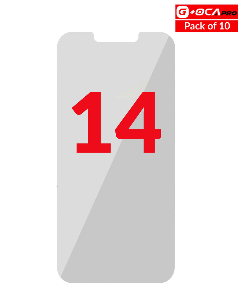 Pelicula polarizadora para iPhone 14 disponible en Guatemala, ideal para reparaciones de pantalla en talleres de componentes Apple.
