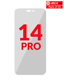 Venta al por mayor de pack de 10 films polarizadores para iPhone 14 Pro en Guatemala.