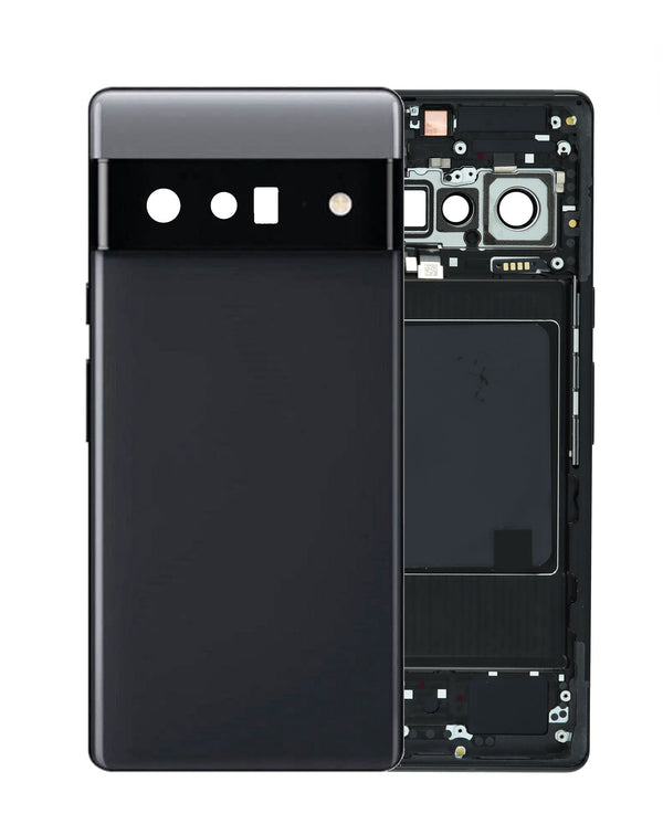 Reparación de estructura original Google Pixel 6 Pro en Guatemala, con carcasa original y etiquetas de bajoPPLCD.