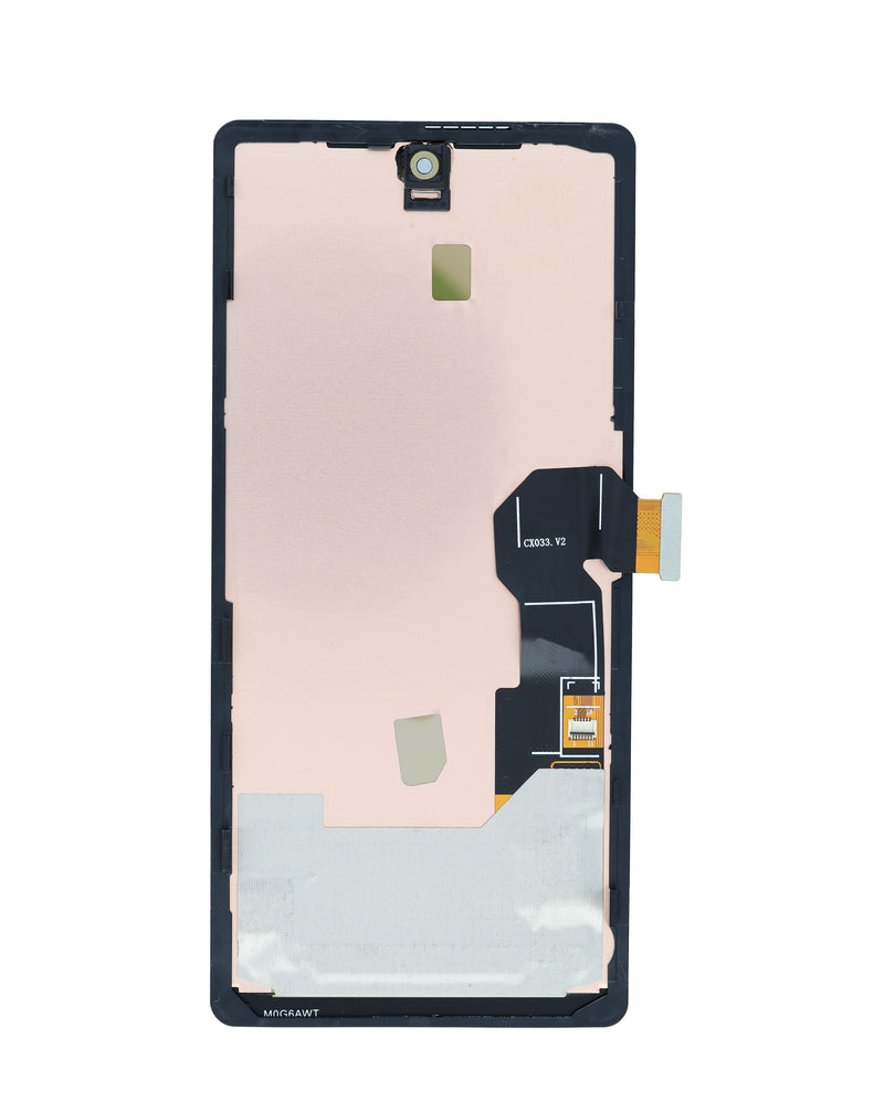 Venta de pantalla OLED con marco para Google Pixel 6A en Guatemala, sin sensor de huella.
